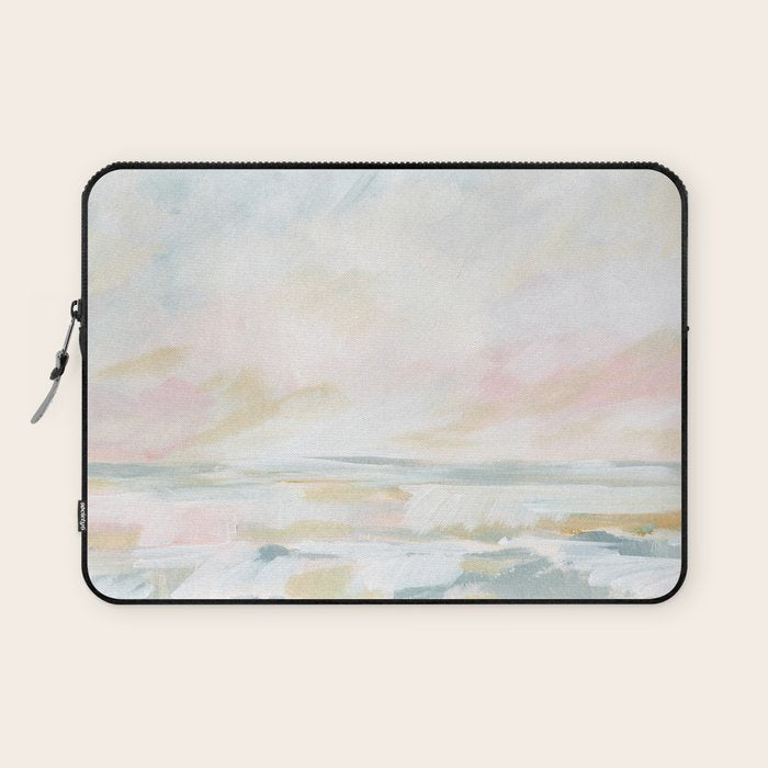 Golden Hour - Pastel Seascape Laptop Sleeve Gallery Image 1