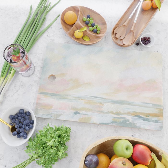 Golden Hour - Pastel Seascape Cutting Board Gallery Image 2