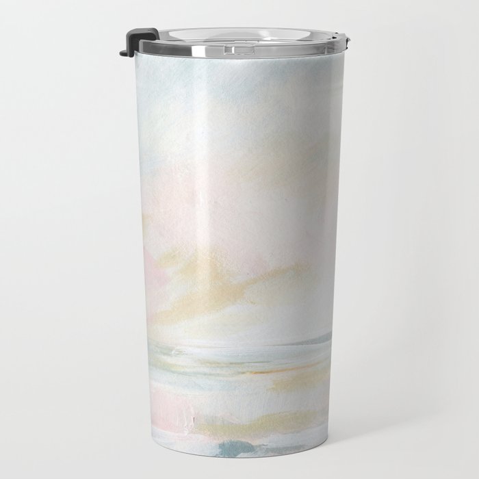 Golden Hour - Pastel Seascape Travel Mug Gallery Image 3