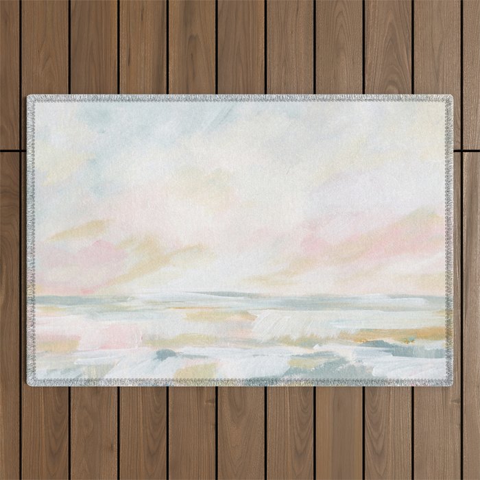 Golden Hour - Pastel Seascape Outdoor Rug Gallery Image 1