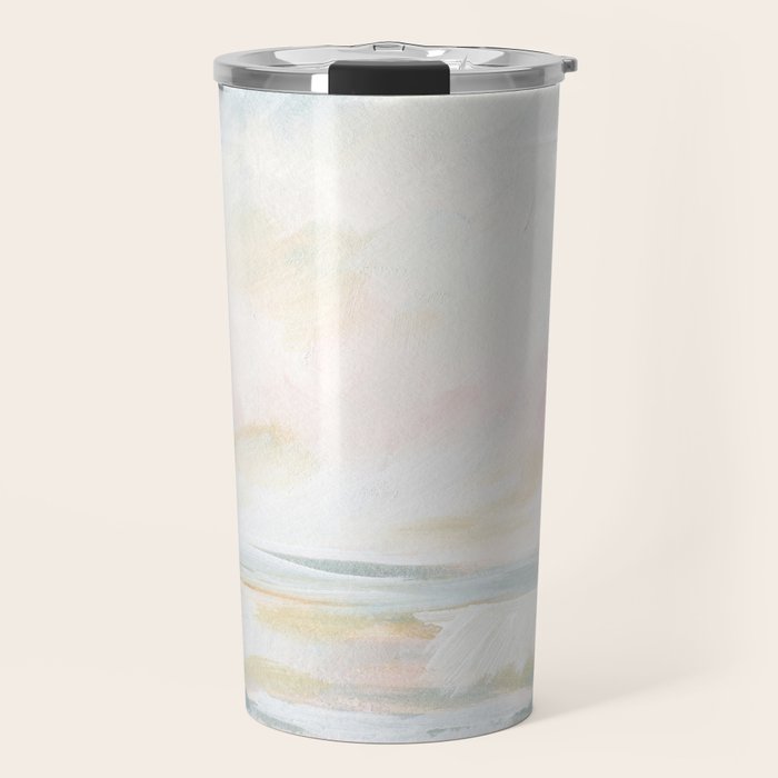 Golden Hour - Pastel Seascape Travel Mug Gallery Image 1