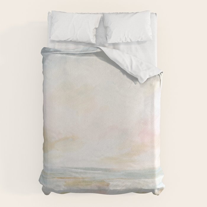 Golden Hour - Pastel Seascape Duvet Cover Gallery Image 6