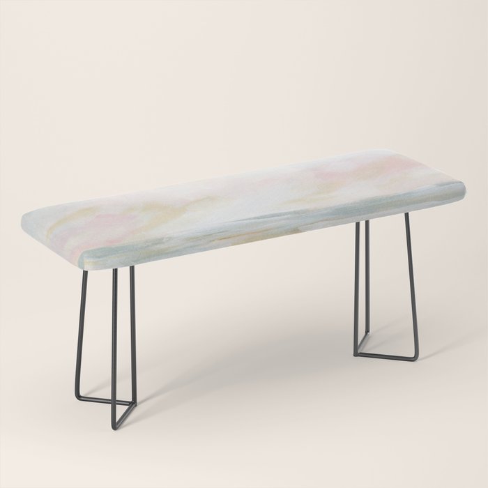 Golden Hour - Pastel Seascape Bench Gallery Image 1