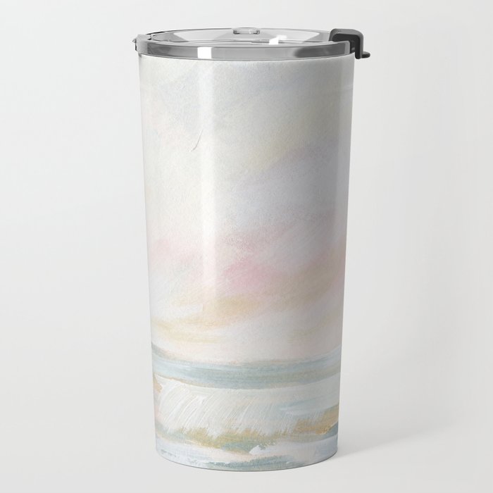 Golden Hour - Pastel Seascape Travel Mug Gallery Image 2
