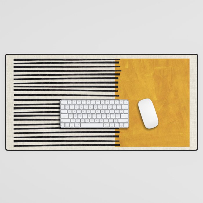 Sunshine Color Field Rothko Inspired Abstract Mid Century Modern Geometric Pattern Desk Mat Gallery Image 1