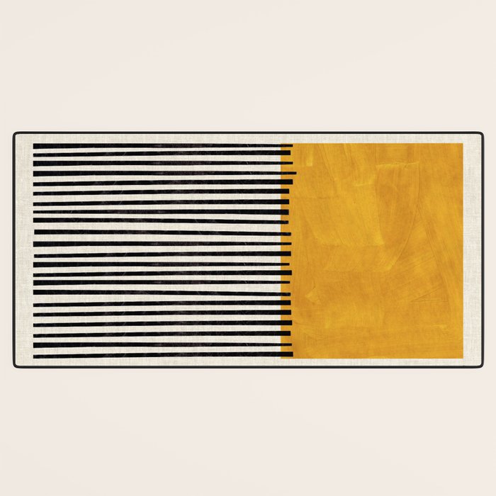 Sunshine Color Field Rothko Inspired Abstract Mid Century Modern Geometric Pattern Desk Mat Gallery Image 3