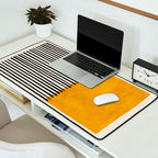 Sunshine Color Field Rothko Inspired Abstract Mid Century Modern Geometric Pattern Desk Mat Gallery Image 2