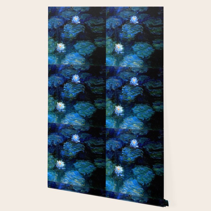 monet water lilies 1899 blue Teal Wallpaper Gallery Image 2