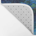 monet water lilies 1899 blue Teal Bath Mat Gallery Image 2