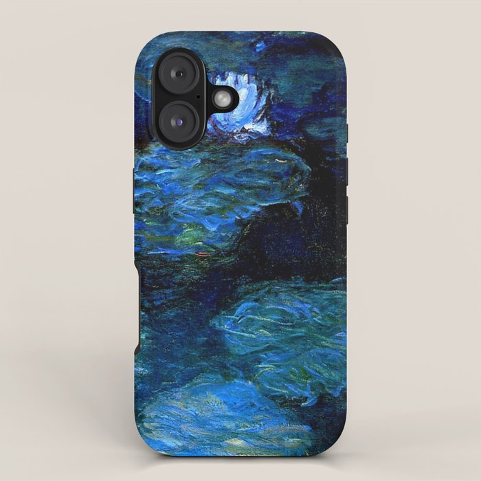 monet water lilies 1899 blue Teal iPhone Case Gallery Image 1