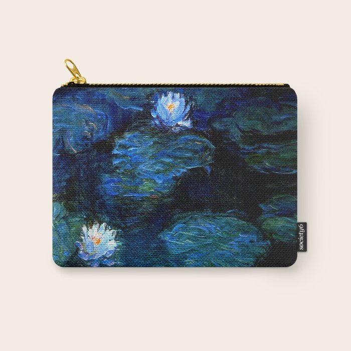 monet water lilies 1899 blue Teal Carry All Pouch Gallery Image 1