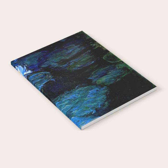 monet water lilies 1899 blue Teal Notebook Gallery Image 1