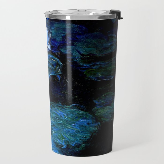 monet water lilies 1899 blue Teal Travel Mug Gallery Image 2
