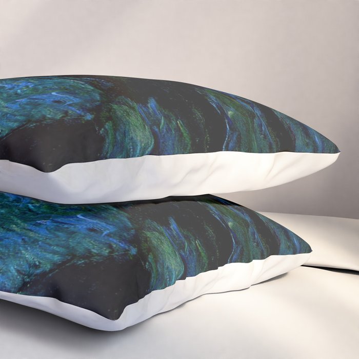 monet water lilies 1899 blue Teal Pillow Sham Gallery Image 3