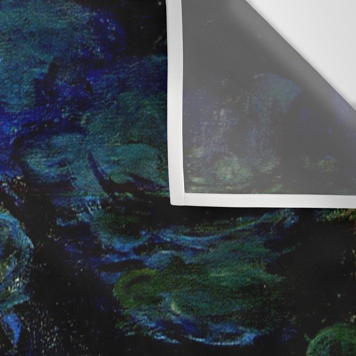 monet water lilies 1899 blue Teal Wall Tapestry Gallery Image 3
