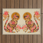 Porcelain Cat - 70s Palette Outdoor Rug Gallery Image 1