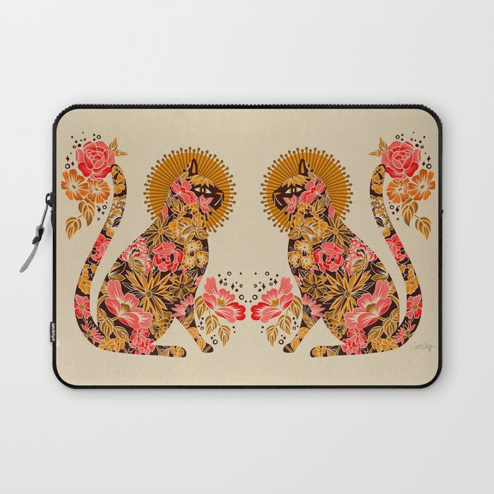 Porcelain Cat - 70s Palette Laptop Sleeve Gallery Image 1
