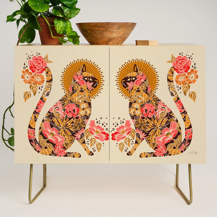 Porcelain Cat - 70s Palette Credenza Gallery Image 1