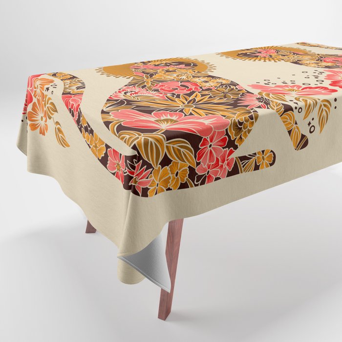 Porcelain Cat - 70s Palette Tablecloth Gallery Image 1
