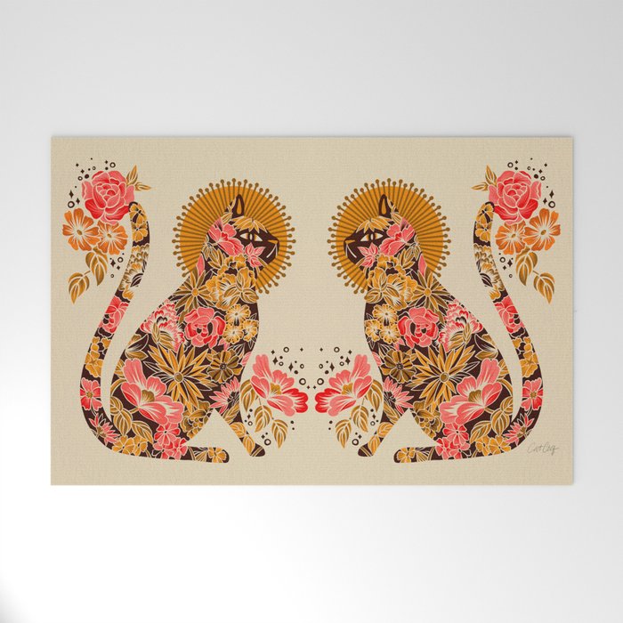 Porcelain Cat - 70s Palette Welcome Mat Gallery Image 1