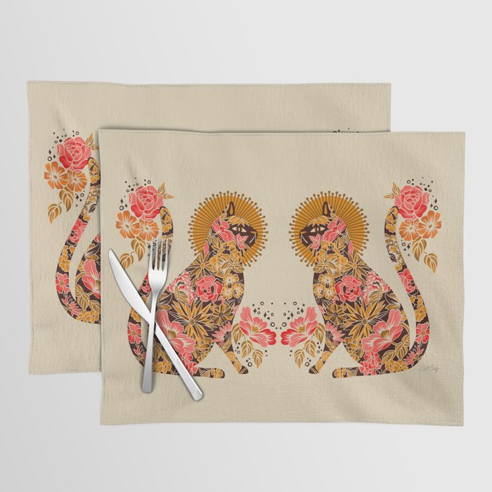 Porcelain Cat - 70s Palette Placemat Gallery Image 1