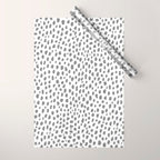 Gray Dalmatian Spots (gray/white) Wrapping Paper Gallery Image 1