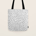 Gray Dalmatian Spots (gray/white) Tote Bag Gallery Image 1