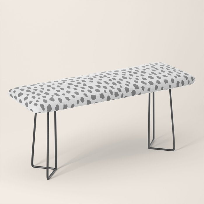 Gray Dalmatian Spots (gray/white) Bench Gallery Image 1