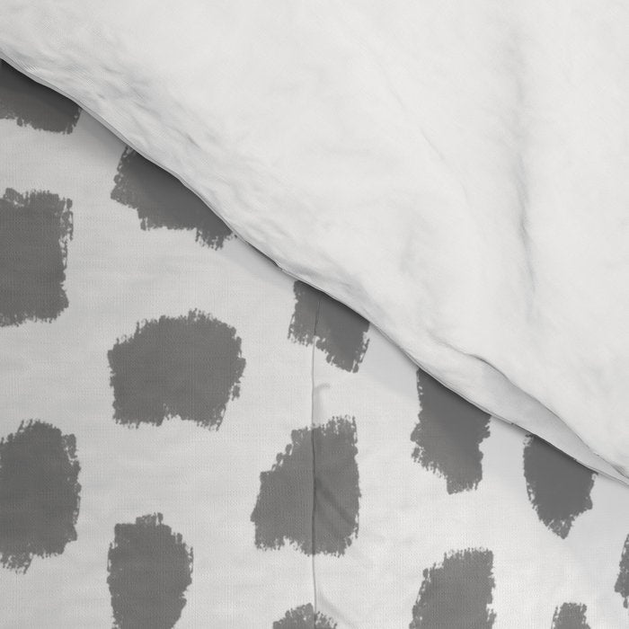 Gray Dalmatian Spots (gray/white) Comforter Gallery Image 4