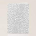 Gray Dalmatian Spots (gray/white) Stationery Card Gallery Image 2