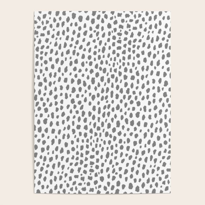 Gray Dalmatian Spots (gray/white) Poster Gallery Image 4