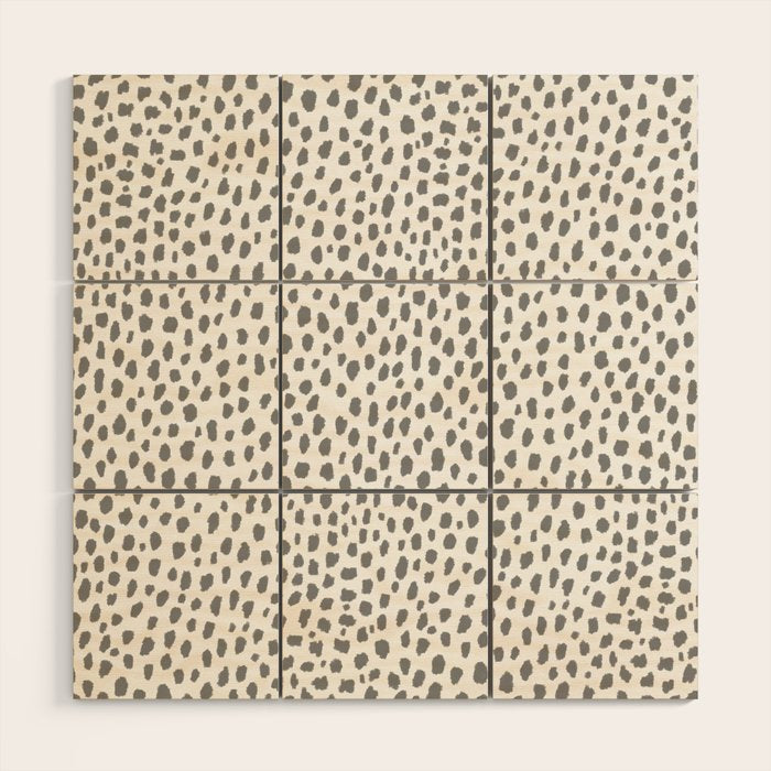 Gray Dalmatian Spots (gray/white) Wood Wall Art Gallery Image 1