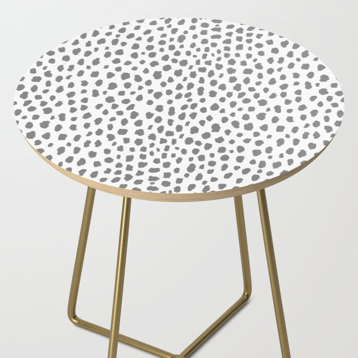Gray Dalmatian Spots (gray/white) Side Table Gallery Image 2