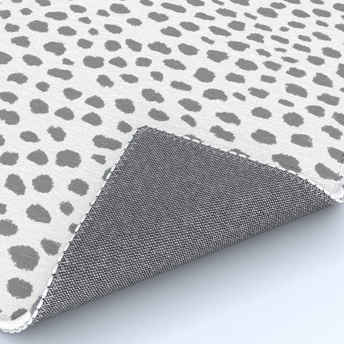 Gray Dalmatian Spots (gray/white) Rug Gallery Image 4
