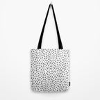 Gray Dalmatian Spots (gray/white) Tote Bag Gallery Image 2
