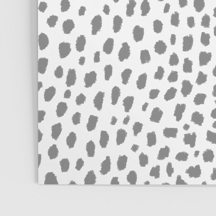 Gray Dalmatian Spots (gray/white) Poster Gallery Image 3