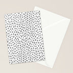 Gray Dalmatian Spots (gray/white) Stationery Card Gallery Image 2