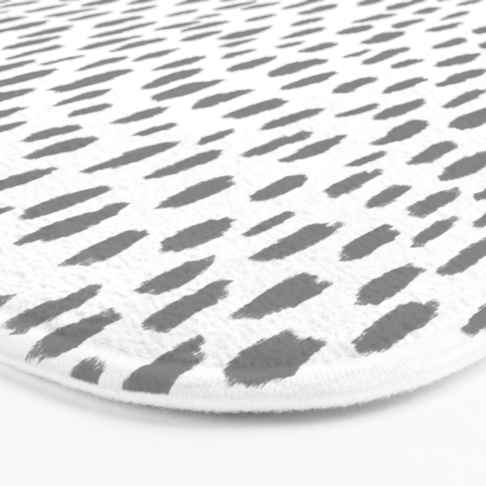 Gray Dalmatian Spots (gray/white) Bath Mat Gallery Image 3