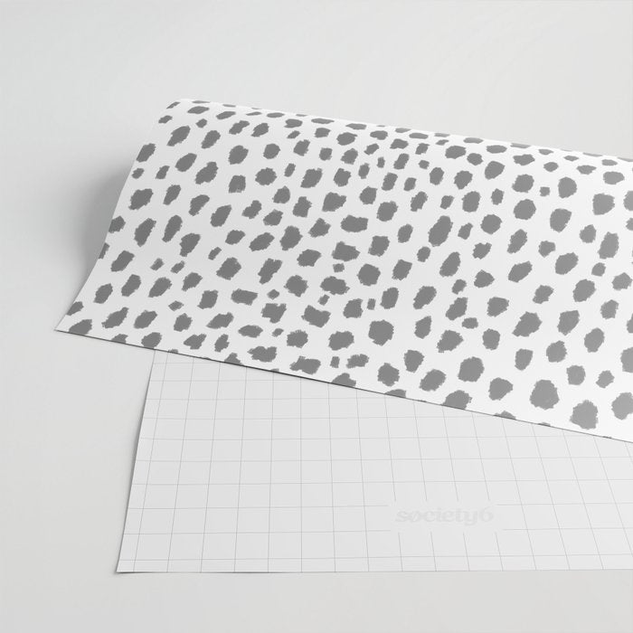 Gray Dalmatian Spots (gray/white) Wrapping Paper Gallery Image 2