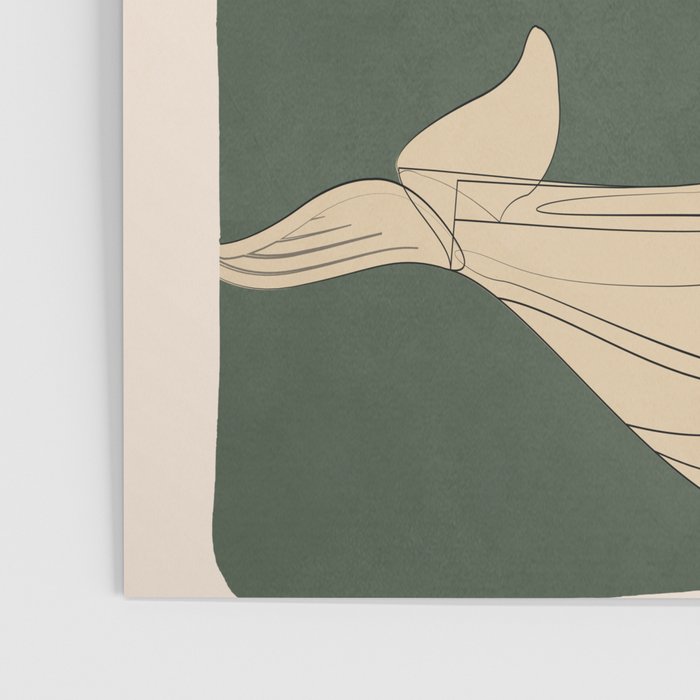 Modern Minimalist Abstract Whales 4 Poster Gallery Image 3