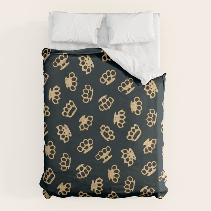 Brass Knuckles With Good Thoughts Duvet Cover Gallery Image 6