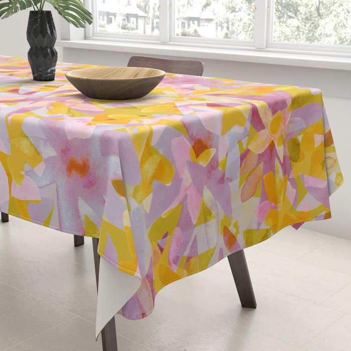 Watercolor Blooms #2 Tablecloth Gallery Image 3