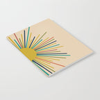 Multicolor Sunburst - Mid Century Modern Sun in Mid Mod Colors on Beige Notebook Gallery Image 2