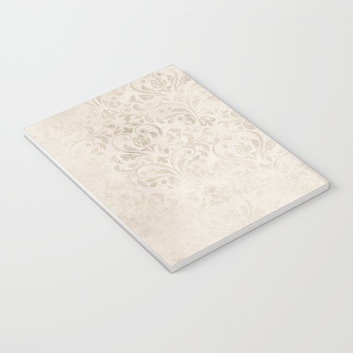 Elegant Ivory Damask 2 Notebook Gallery Image 3