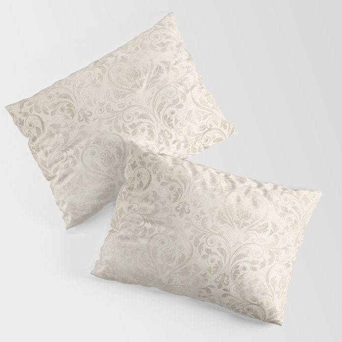 Elegant Ivory Damask 2 Pillow Sham Gallery Image 3