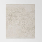 Elegant Ivory Damask 2 Throw Blanket Gallery Image 2