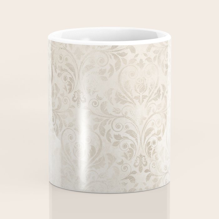 Elegant Ivory Damask 2 Coffee Mug Gallery Image 4