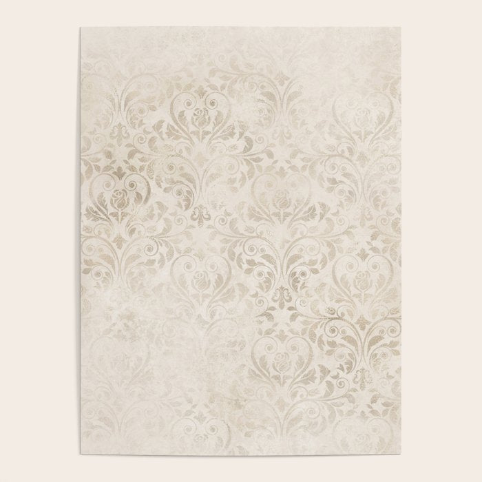 Elegant Ivory Damask 2 Poster Gallery Image 1