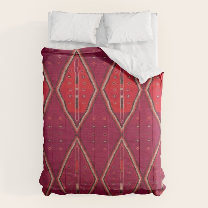 The Crimson Symmetry Handwoven Tribal Kilim Art Comforter Gallery Image 6