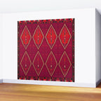 The Crimson Symmetry Handwoven Tribal Kilim Art Wall Mural Gallery Image 2